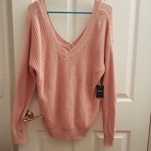 Pink knit sweater